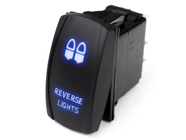 RSLJ13B - LED Rocker Switch w/ Blue LED Radiance (Reverse Lights)