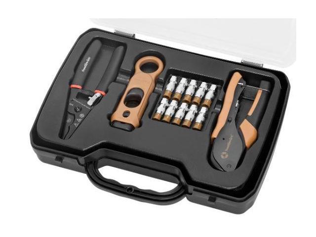 southwire tools & equipment kitc1 13piece cable tv tool kit cut, strip, and crimp coax