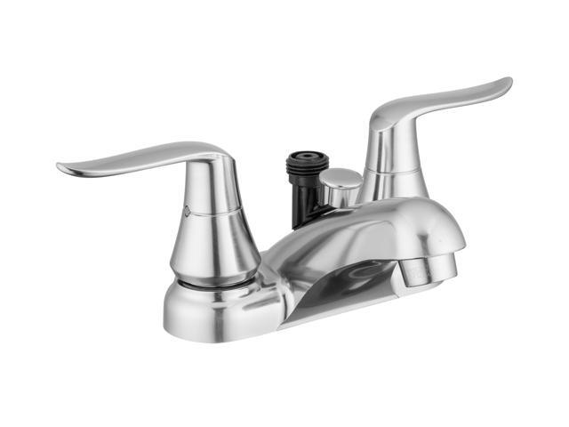 dura faucet dfpl720lhsn rv bathroom faucet with winged levers and shower hose diverter brushed satin nickel