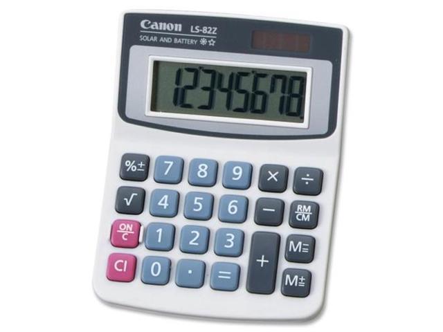 Canon CNMLS82Z 8-Digit Portable Calculator- Lrg LCD- Dual Power- 3-.50in. x4in. x1in.