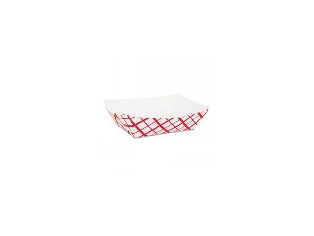 Ppr Food Tray 1Lb Southland Red Chk Red 1000
