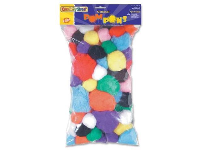 Chenille Kraft Colossal Pom Poms Assorted Size and Color 818101 photo