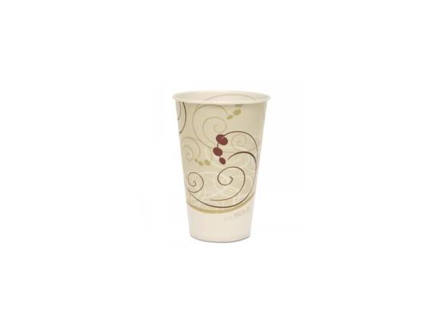 Solo Cup - R12N-J8000 - Symphony Treated-Paper Cold Cups, 12oz, White/Beige/Red, 100/Bag, 20 Bags/Carton