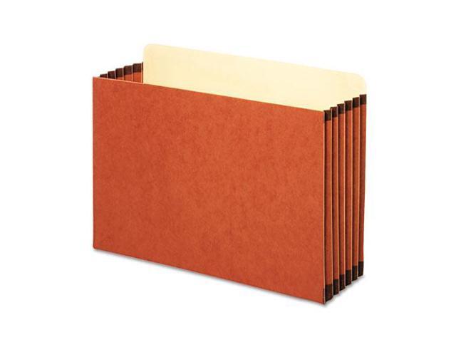 5 1/4 Inch Expansion File Pocket, Straight, Legal, Redrope, 10/Box