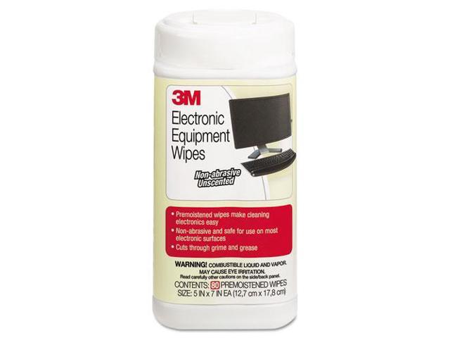 3M Electronic Equipment Cleaning Wipes 5 1/2 x 6 3/4 White 80/Canister CL610 photo