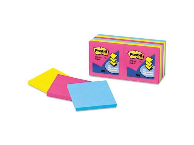 3M R33012AN Pop-Up Refills 3 x 3 Five Neon Colors 12 100-Sheets Pads Pack