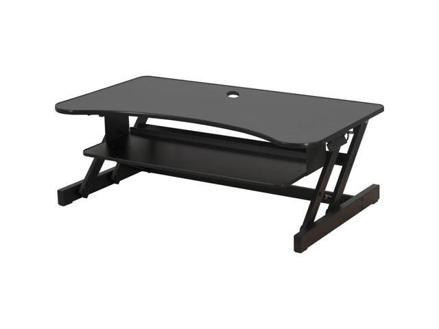 Lorell Deluxe Adjustable Desk Riser - 20' Height x 38' Width x 24' Depth - Desktop - Black LLR99759