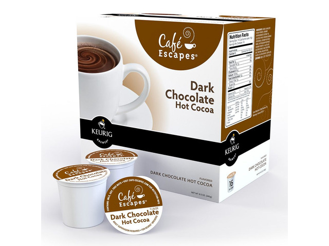 Cafe Escapes Dark Chocolate Hot Cocoa K-Cups for Keurig Brewers (Pack of 96)