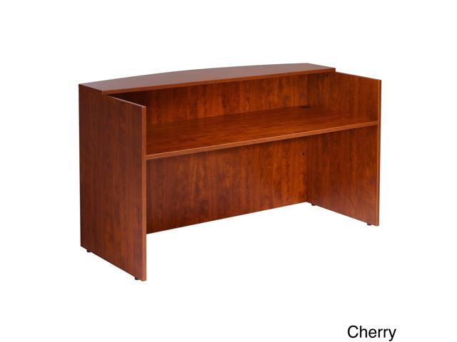 Boss 71-inch Cherry or Mahogany Finished Receptionist Desk