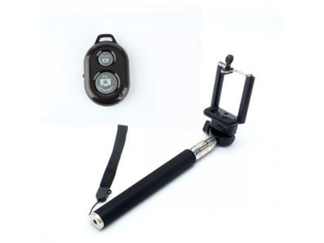 Extendable Wireless Handheld Multi Function Selfie Stick with separate Remote for Smartphone(Black)Pack of 1