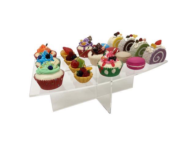 OnDisplay Cross Tier Acrylic Display Rack/Stand - Clear Food Display Stage (5' Height)