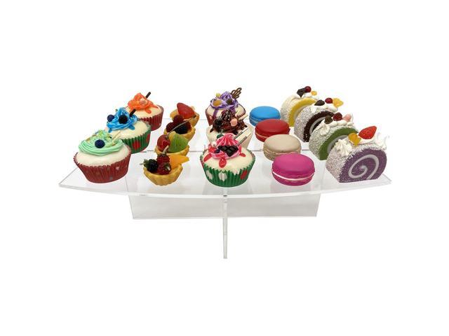 OnDisplay Cross Tier Acrylic Display Rack/Stand - Clear Food Display Stage (5' Height)