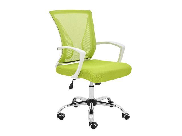 Photos - Computer Chair Modern Home Zuna Mid-Back Office Chair - White/Lime ZUNA-WHLIME