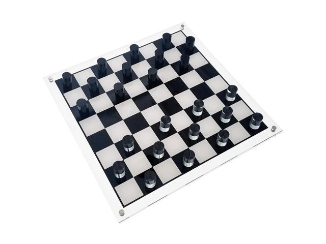OnDisplay 3D Luxe Acrylic Checkers Set, Clear