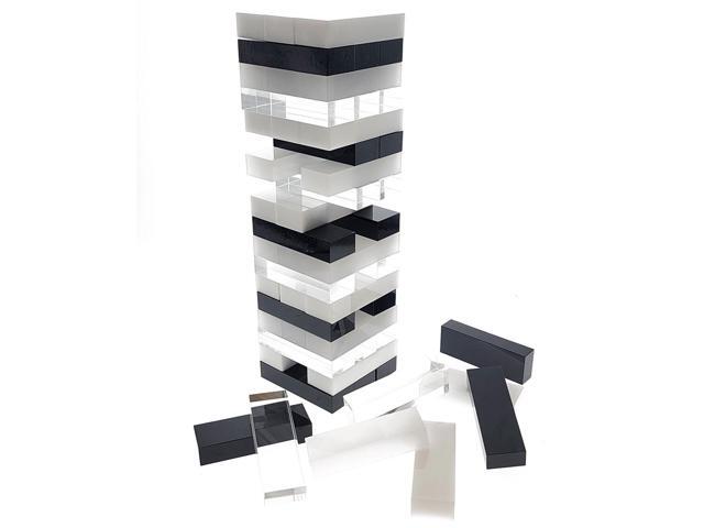 OnDisplay 3D Luxe Acrylic Stacking Tower Puzzle Game (Clear/Opaque/Blk/White)