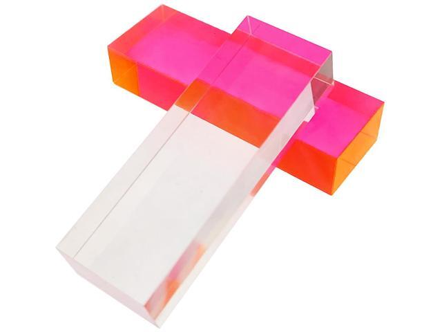 OnDisplay 3D Luxe Acrylic Stacking Tower Puzzle Game (Pink/Clear)