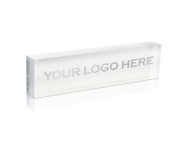 OnDisplay Custom Ultra Acrylic Desk Block - Decorative Desktop Name Sign
