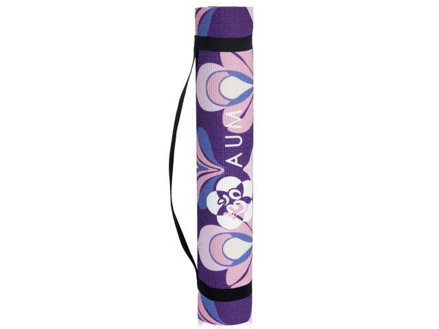 AUM 4mm Soft Foam Tech Lilla Series Yoga Exercise Mat - 68' x 24' (Ohm Flower A2)