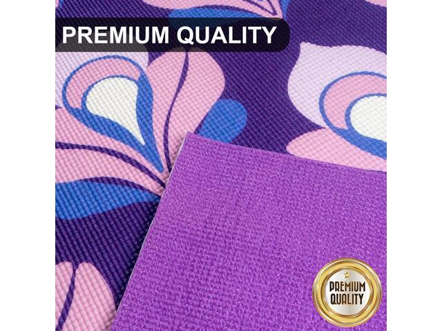 AUM 4mm Soft Foam Tech Lilla Series Yoga Exercise Mat - 68' x 24' (Ohm Flower A2)