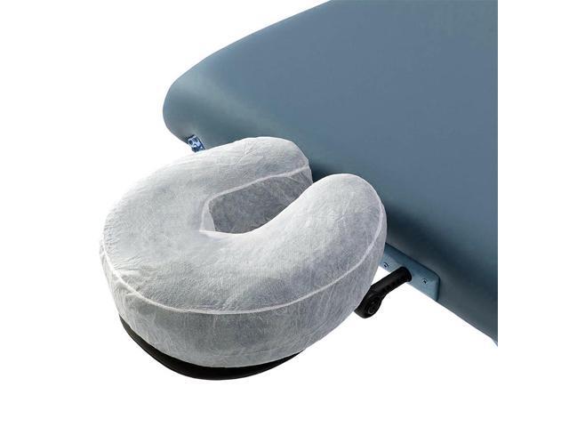 Royal Massage Set of 50 Disposable Fitted Face Cradle Covers - Massage Table Headrest Sheet with Non-Stick Elastic Grip