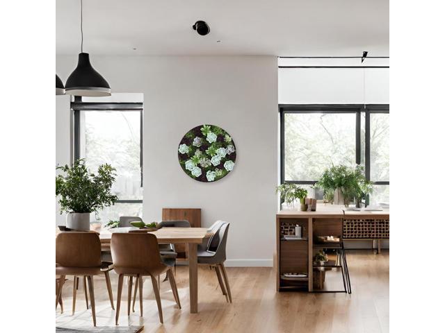 Modern Home 20' Circle Vertical Hanging Artificial Succulent Wall Art - Wall Mount 3D Garden Greenery