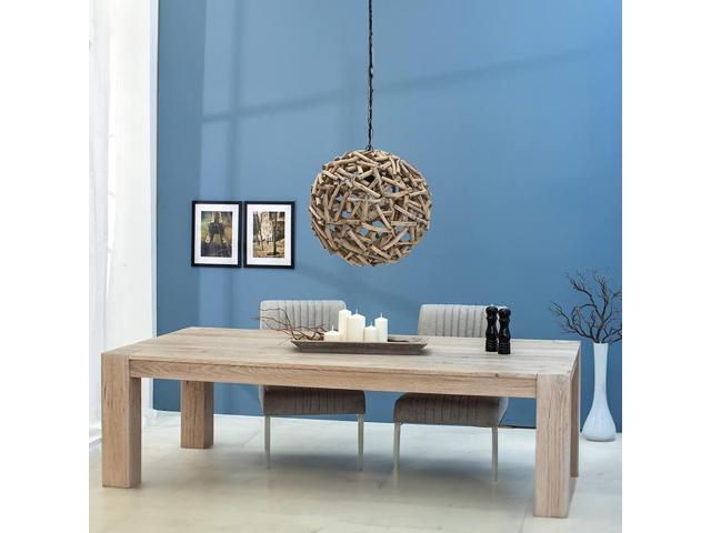 Modern Home Nautical Natural Driftwood Ceiling 20' Ball Pendant Light - Seaside Ocean Beach Chandelier