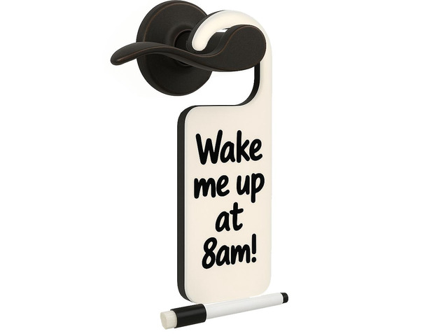 Modern Home LED Light Up Door Hanger w/Dry Erase Marker
