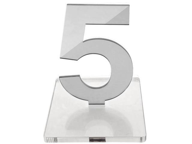 OnDisplay Luxe Laser Cut Mirrored Acrylic Wedding/Party/Event Table Numbers (Silver, 11-15)