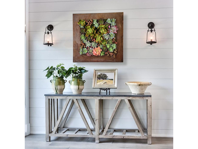 Modern Home Living Wall Galvanized Steel/Zinc Succulent Planter (Rust Zinc, 16 Pocket)