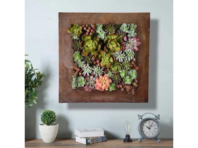 Modern Home Living Wall Galvanized Steel/Zinc Succulent Planter (Rust Zinc, 16 Pocket)