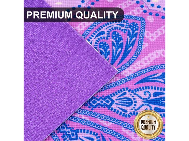 AUM 4mm Soft Foam Tech Lilla Series Yoga Exercise Mat - 68' x 24' (Tri-Lotus A4)