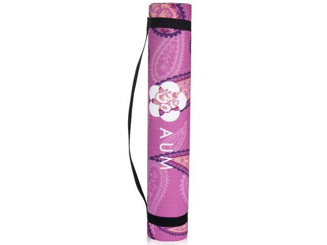 AUM 4mm Soft Foam Tech Lilla Series Yoga Exercise Mat - 68' x 24' (Lotus Petals A3)