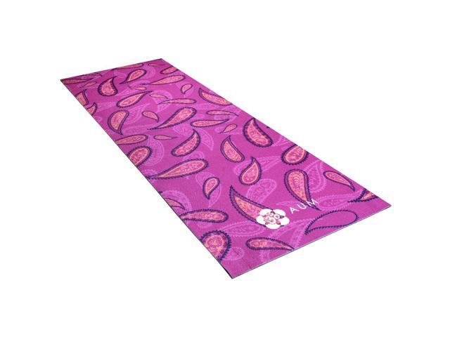 AUM 4mm Soft Foam Tech Lilla Series Yoga Exercise Mat - 68' x 24' (Lotus Petals A3)