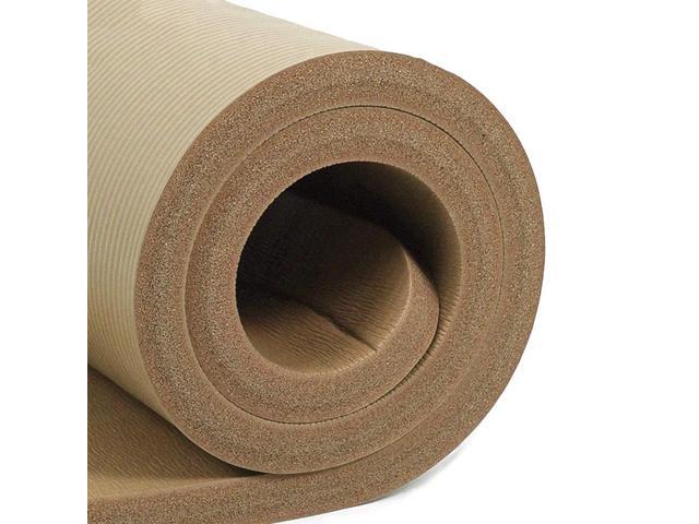 AUM High Density HD Foam Tech Yoga Exercise Mat - 72' x 24' x 0.4' (Coffee)