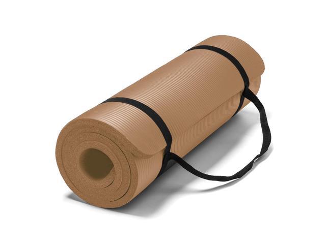 AUM High Density HD Foam Tech Yoga Exercise Mat - 72' x 24' x 0.4' (Coffee)