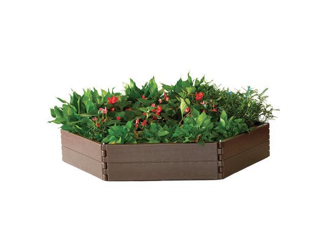 Modern Home Raised Garden Bed Kit - Stackable Hexagon Modular Flower/Planter Kit (Set of 2)