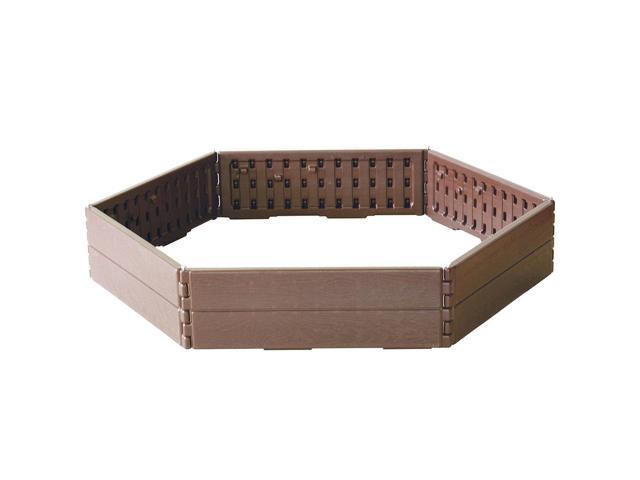 Modern Home Raised Garden Bed Kit - Stackable Hexagon Modular Flower/Planter Kit (Set of 2)