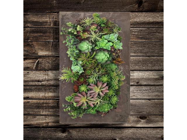 Modern Home Living Wall Galvanized Steel/Zinc Succulent Planter (Rust Zinc, 18 Pocket)