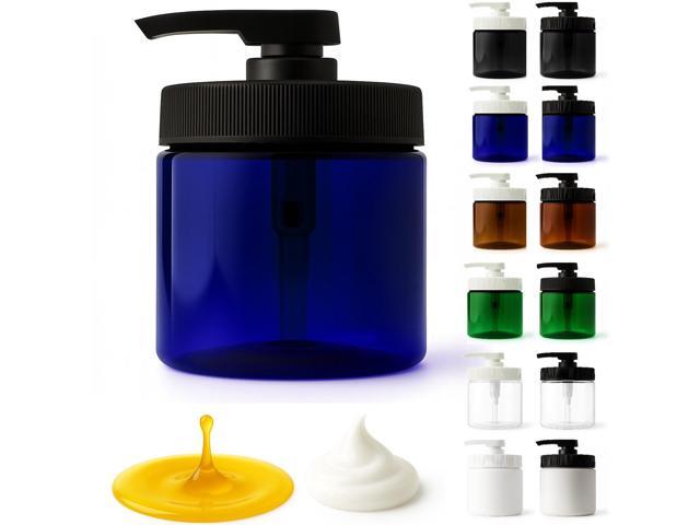 Royal Massage 16oz Massage Oil/Lotion/Cream Pump Jar with Locking Twist Top (Blue/Black, 1)