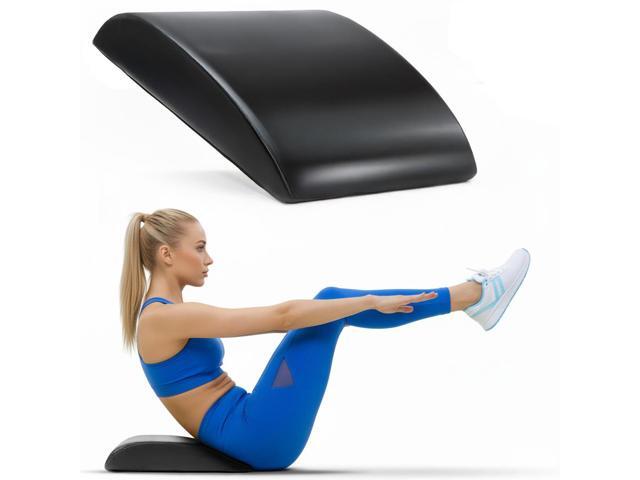 Ergonomic Ab Mat Sit Up Pad Core Trainer with Foam Support & Non-Slip Cover (Black)