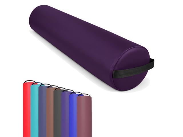 Royal Massage Professional Massage Table Full Round Bolster Pillow Premium Knee & Leg Support Cushion - 25' x 6' (Purple)