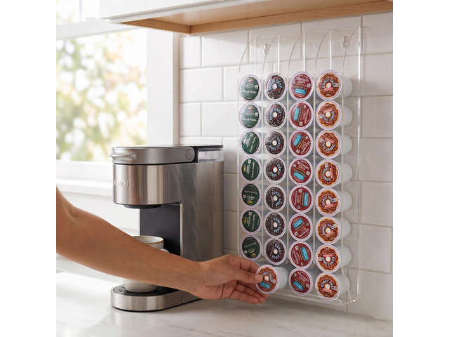 OnDisplay Wall Mount Acrylic 32 Keurig K-Cup Coffee Pod Organizer