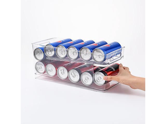 OnDisplay FIFO Refrigerator Soda/Beer Can Organizer - Stores 12 Cans in Fridge w/Auto Feed