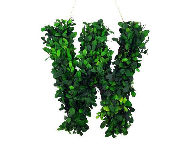 Modern Home 12' Real Preserved Boxwood Monogram Wreath Letters - 3