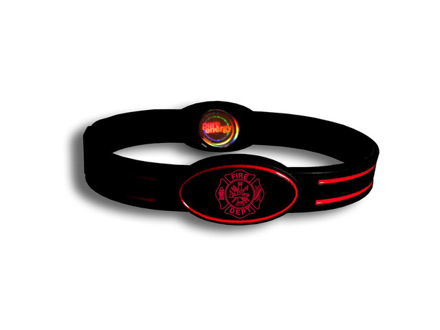 Pure Energy Flex Balance Band - Hologram Frequency Embedded Technology Silicone Bracelet (Fire Dept, S)