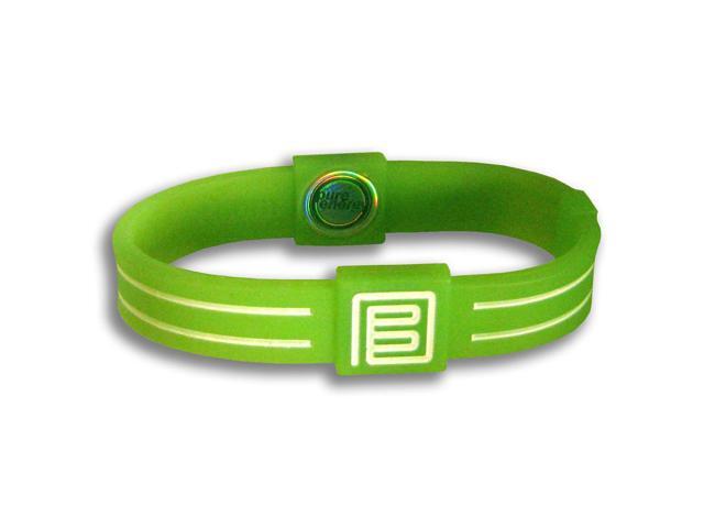 Pure Energy Duo Balance Band - Hologram Frequency Embedded Technology Silicone Bracelet(Lime Green/White, 8')