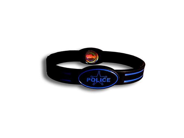 Pure Energy Flex Balance Band - Hologram Frequency Embedded Technology Silicone Bracelet (Police Dept, M)