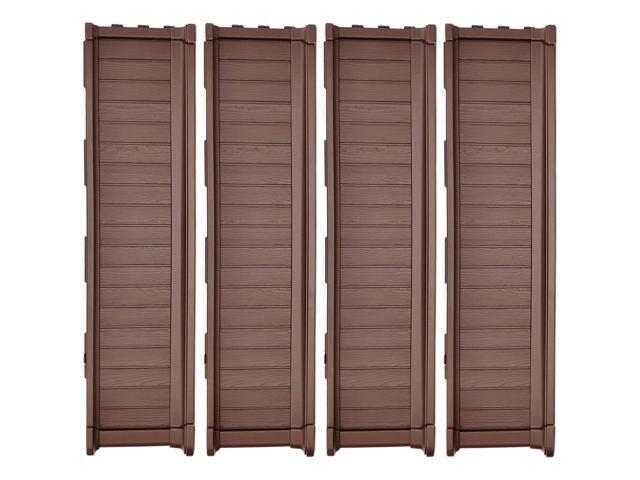 Modern Home Raised Garden Bed Kit - Stackable Modular Flower/Planter Kit (4'x4' Brown, Single)