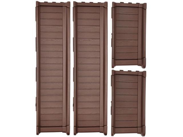 Modern Home Raised Garden Bed Kit - Stackable Modular Flower/Planter Kit (4'x2' Brown, Single)