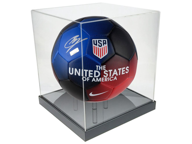 OnDisplay Deluxe UV-Protected Soccer Ball/Volleyball Display Case - Black Base